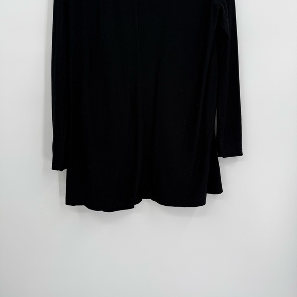 EILEEN FISHER open front Black Cardigan Jacket Pockets Size Medium Women - Picture 8 of 10